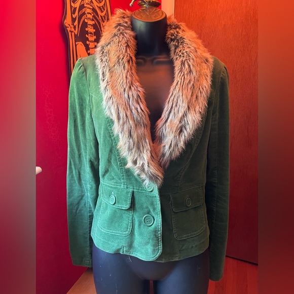 Y2K Green Corduroy Jacket - Picture 2 of 16